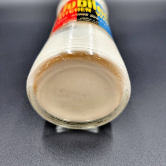 Vintage Jubilee Kitchen Wax Not Full Dried White Glass Jar SC Johnson AS IS Read - Picture 9 of 11